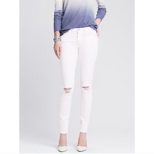 NWT Banana Republic Distressed White Legging Jeans